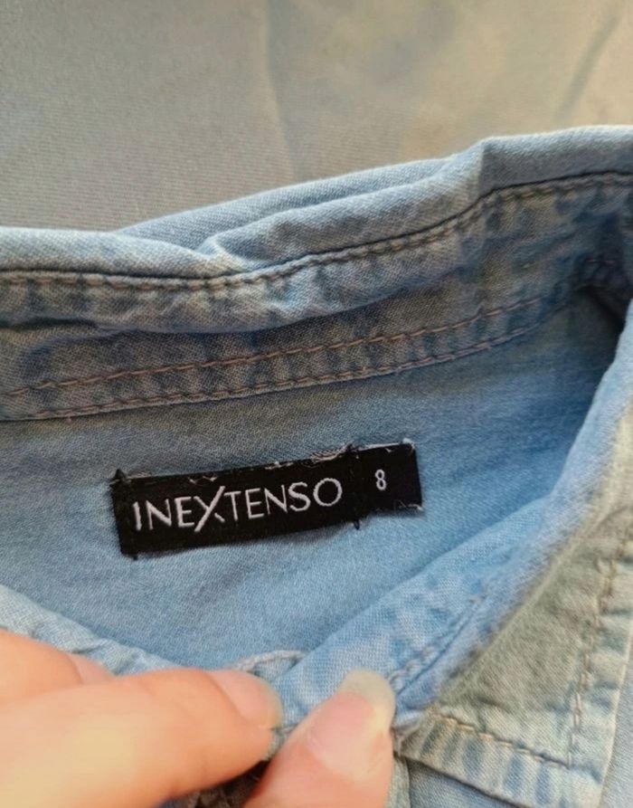 Chemisette en jean délavé - photo numéro 5