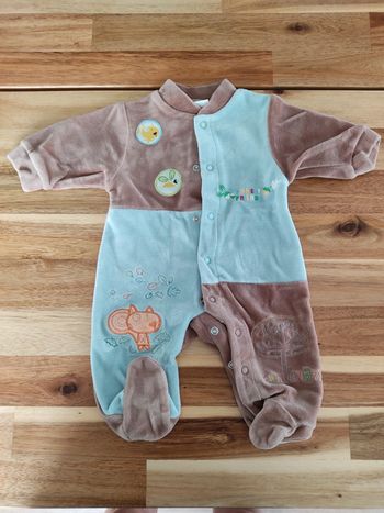 Pyjama velours naissance