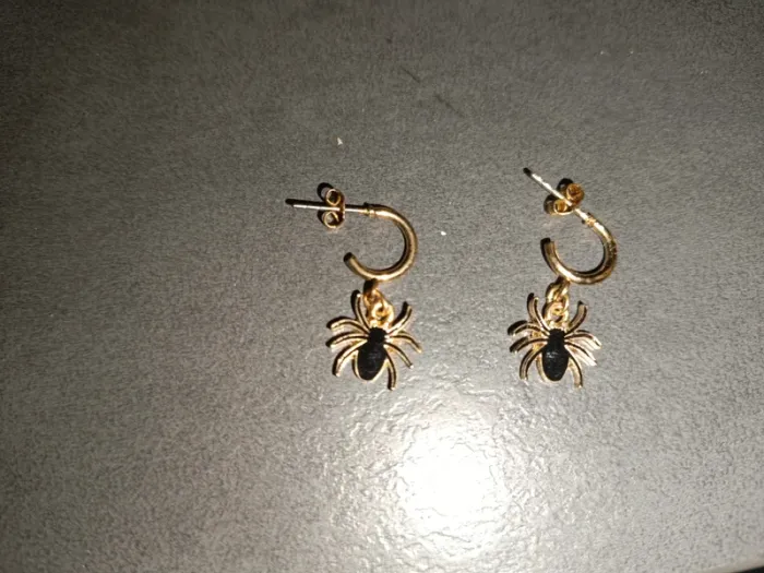 Boucles d'oreilles araignée - photo numéro 2