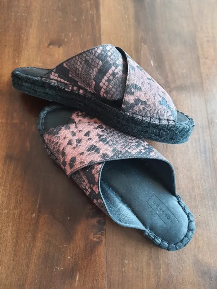 Mules cuir et corde 39 - photo numéro 2