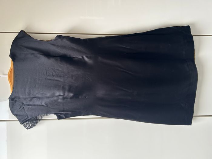 Robe doublée satinée noire - Taille XS - photo numéro 5
