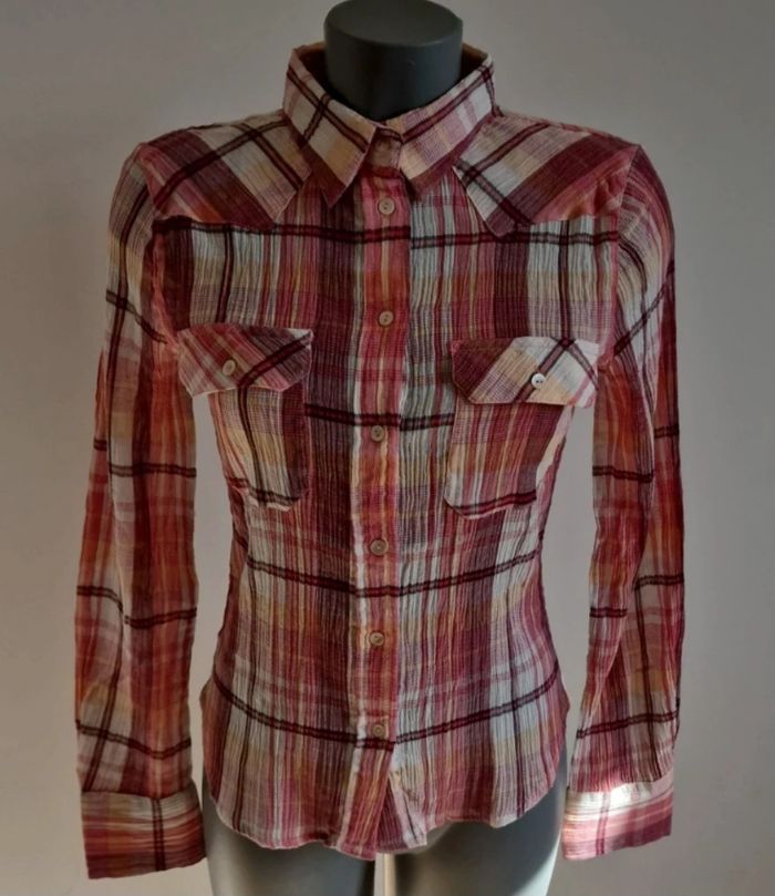 Chemise Mango à carreaux – neuve avec étiquette – coton – taille S / 36 - photo numéro 1