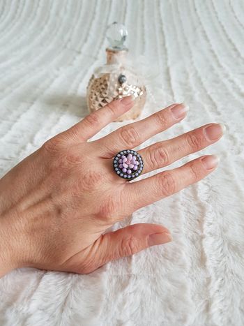 Bague fantaisie vintage ajustable