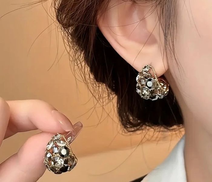 🌼Boucles d’oreilles serties de cristaux🌼 - photo numéro 3