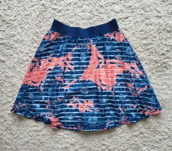 Jupe fleurie corail et bleu marine Jus d'Orange Taille 2