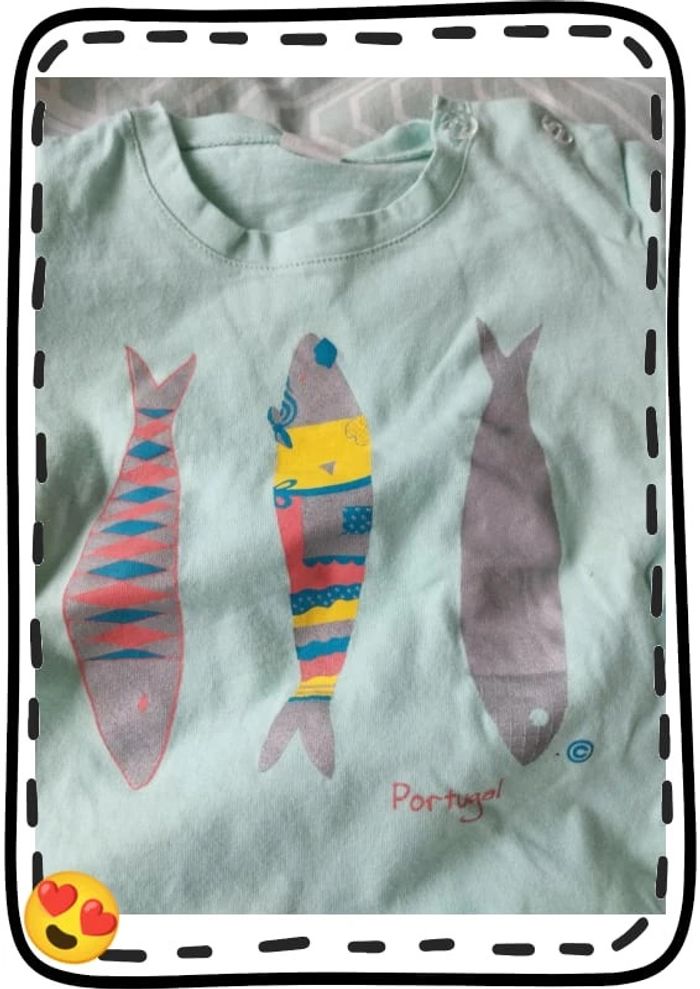 Ensemble été garçon 9 mois Tee-shirt et short - photo numéro 2