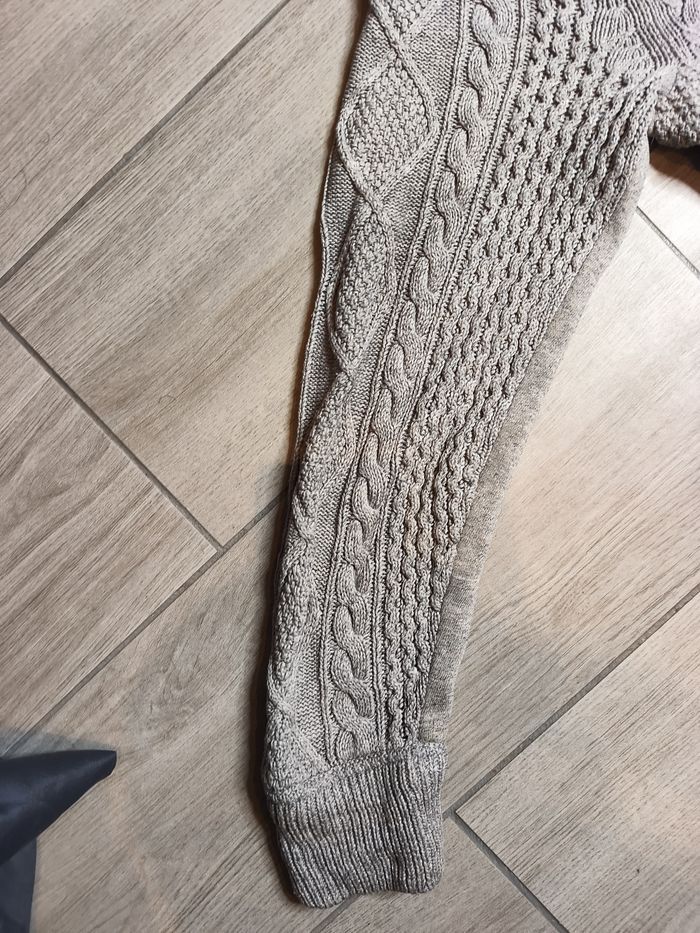 Pull Polo Ralph Lauren Academy - Maille Torsadée - Gris Chiné - Taille XS - photo numéro 6