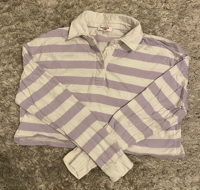 Pull à rayure violet et blanc - Jennyfer - Taille S
