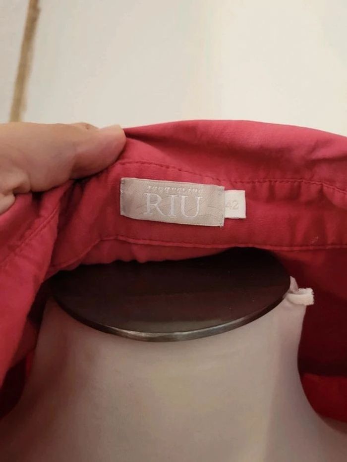 Chemise manches longues rouge Riu 42 - photo numéro 5