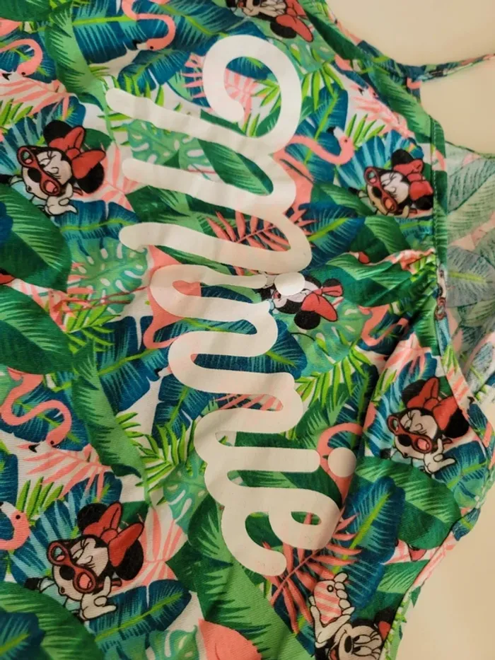 Crop top minnie vert rose Disney 10 ans tbe - photo numéro 3