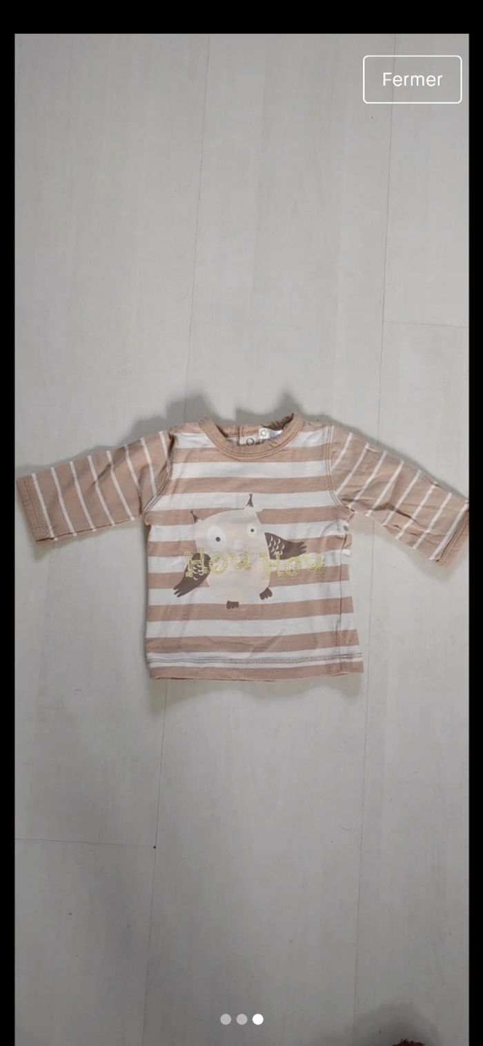 Tee-shirt manche longues Kitchoun 1 mois