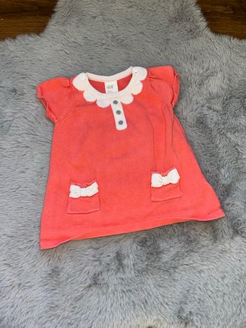 Robe rose et blanche - 1 mois - H&M