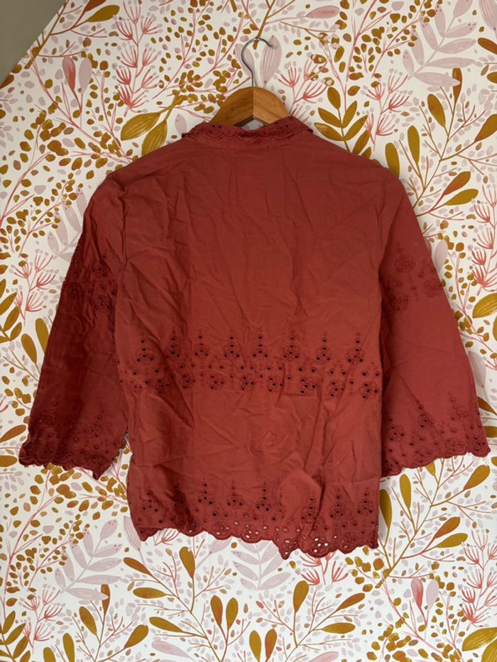 Blouse esprit avec broderies anglaises - photo numéro 4