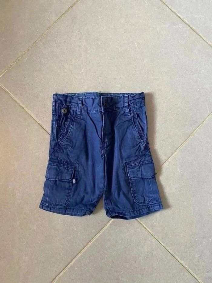 Short / Bermuda - Cargo - Okaidi - Bleu électrique - 2 ans