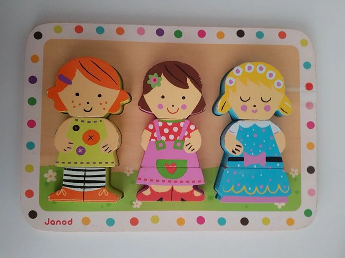 Funny magnets princesse et Puzzle dolls en bois Janod - photo numéro 4