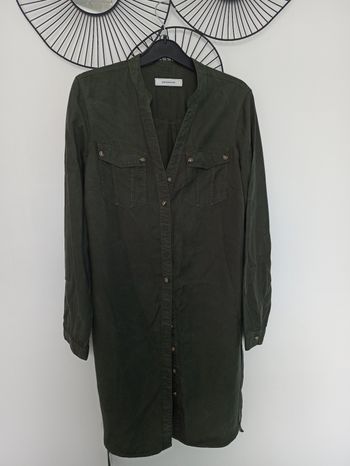 Robe chemise vert kaky