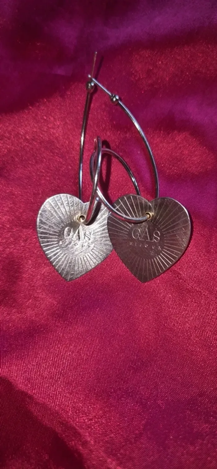Créoles coeur Gas Bijoux avec pochon - photo numéro 2