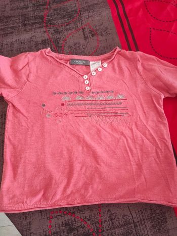 Haut manche longue 102cm rose cerise