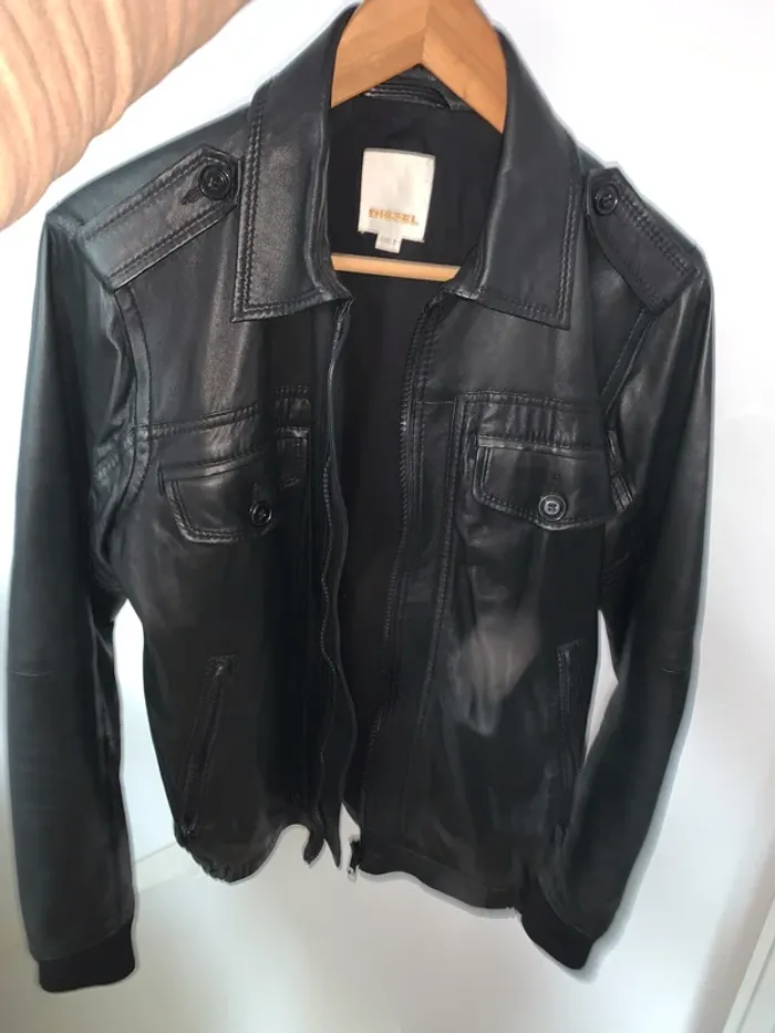 Veste en cuir Diesel homme