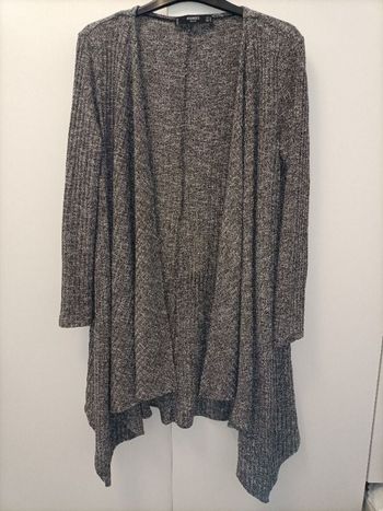 Gilet long gris foncé