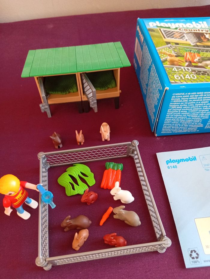 6140 playmobil lapins avec clapiers - photo numéro 2