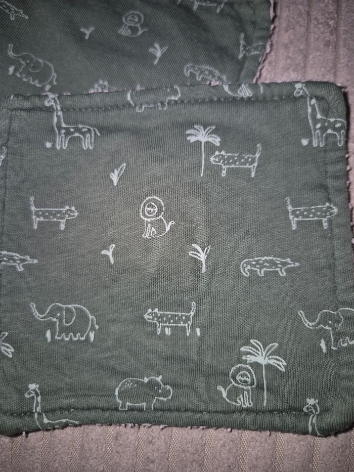 Lot x6 lingettes en cotton lavable motif safari - Bon état général - photo numéro 4