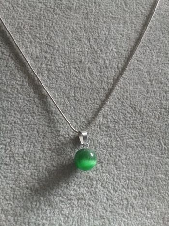 Collier pierre oeil de chat naturelle