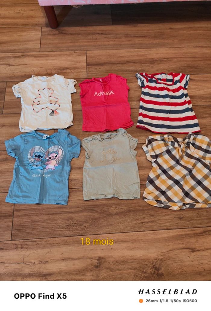 Lot de 6 tee-shirt à manches courtes