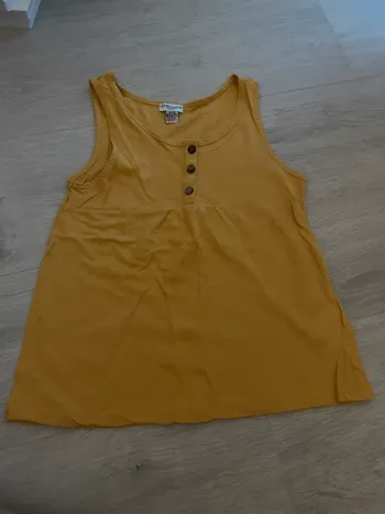 Débardeur moutarde Cyrillus 10 ans fille