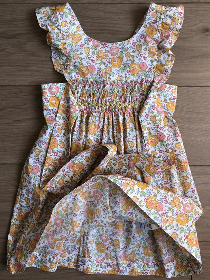 Robe de cérémonie Jade en Liberty Felicité jaune Cyrillus T-5 ans - photo numéro 2