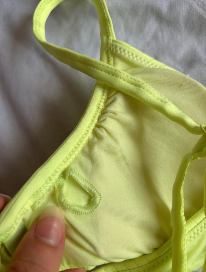 Ensemble set 2 maillots de bain bikini jaune fluo croisé vert taille XS/34 neuf - photo numéro 12