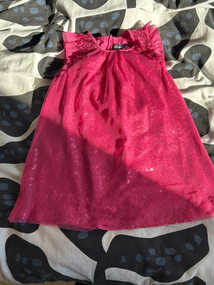 Robe rose à paillettes et tule rose in extenso 24 mois - photo numéro 1