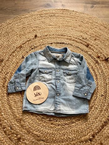 Veste en jeans h&m 6 mois garçons