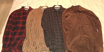 Lot 4 chemises Uniqlo flanelle et velours taille M