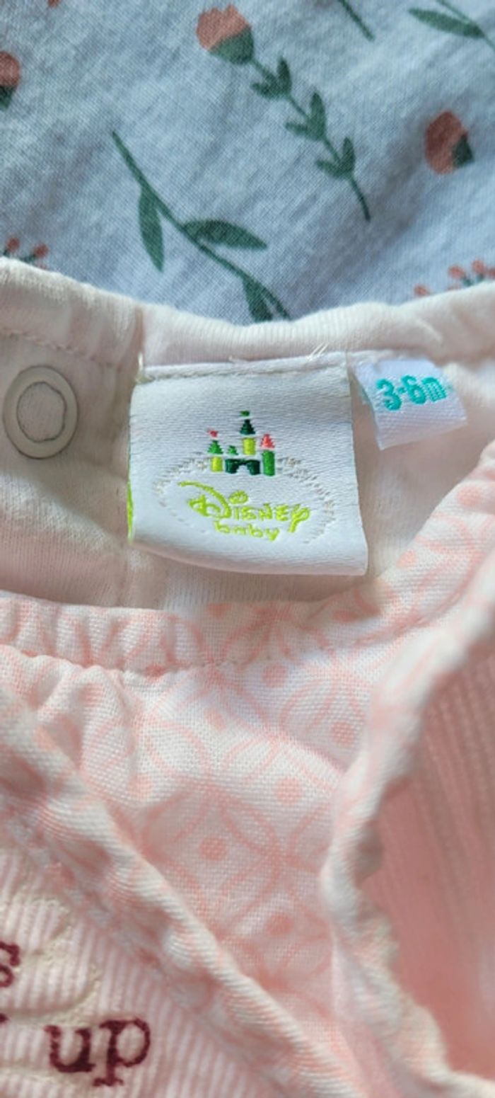 Ensemble attaché body long pantalon et veste Kimono Winnie l'Ourson brodé Disney 3-6mois Neuf - photo numéro 7