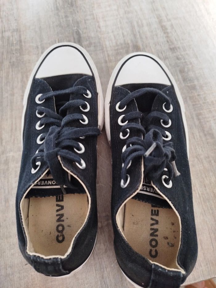 Converse noires plateforme pointure 35 - photo numéro 4