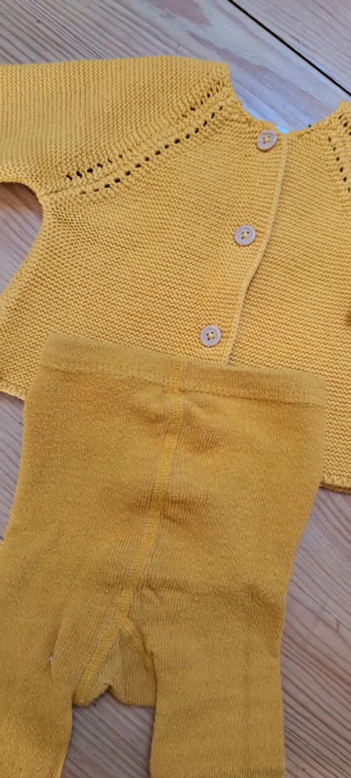 Ensemble gilet et collants bébé - photo numéro 2