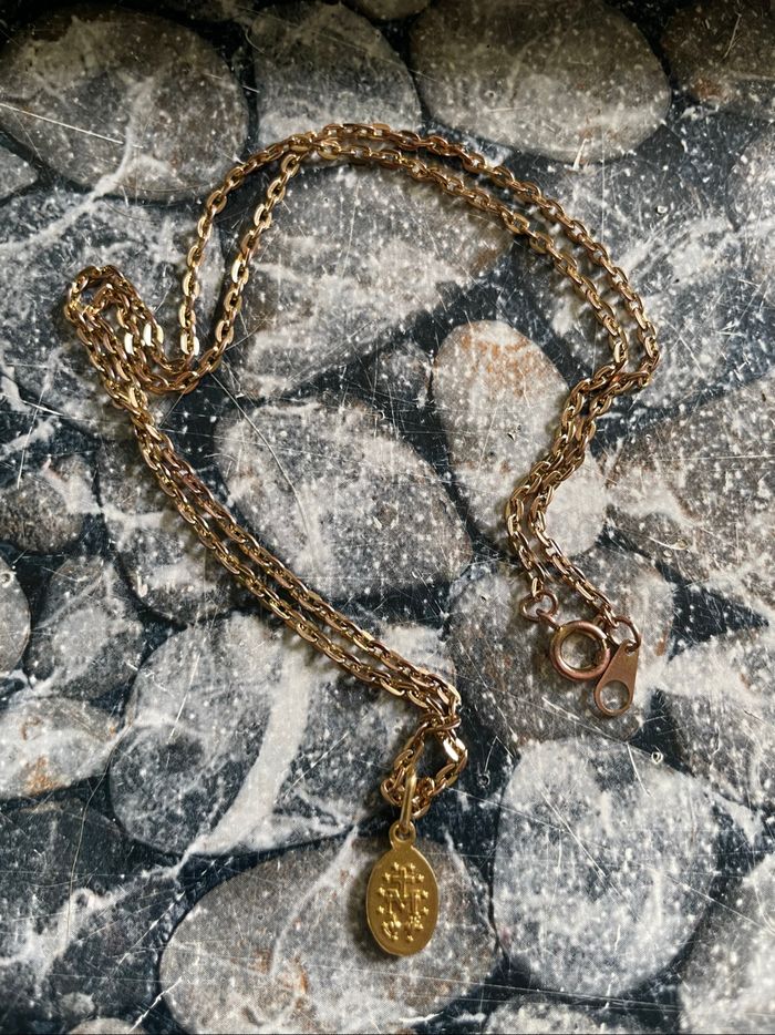 Collier et pendentif miraculeuse en plaqué or - photo numéro 4