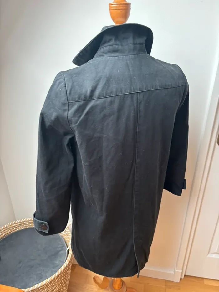 Trench 100% coton noir intérieur léopard - Modèle Koala - Maje - modèle koala- T38 - photo numéro 8