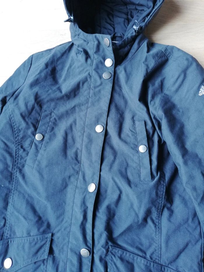 Long manteau veste Adidas vintage y2k gris capuche taille 36 femme - photo numéro 9