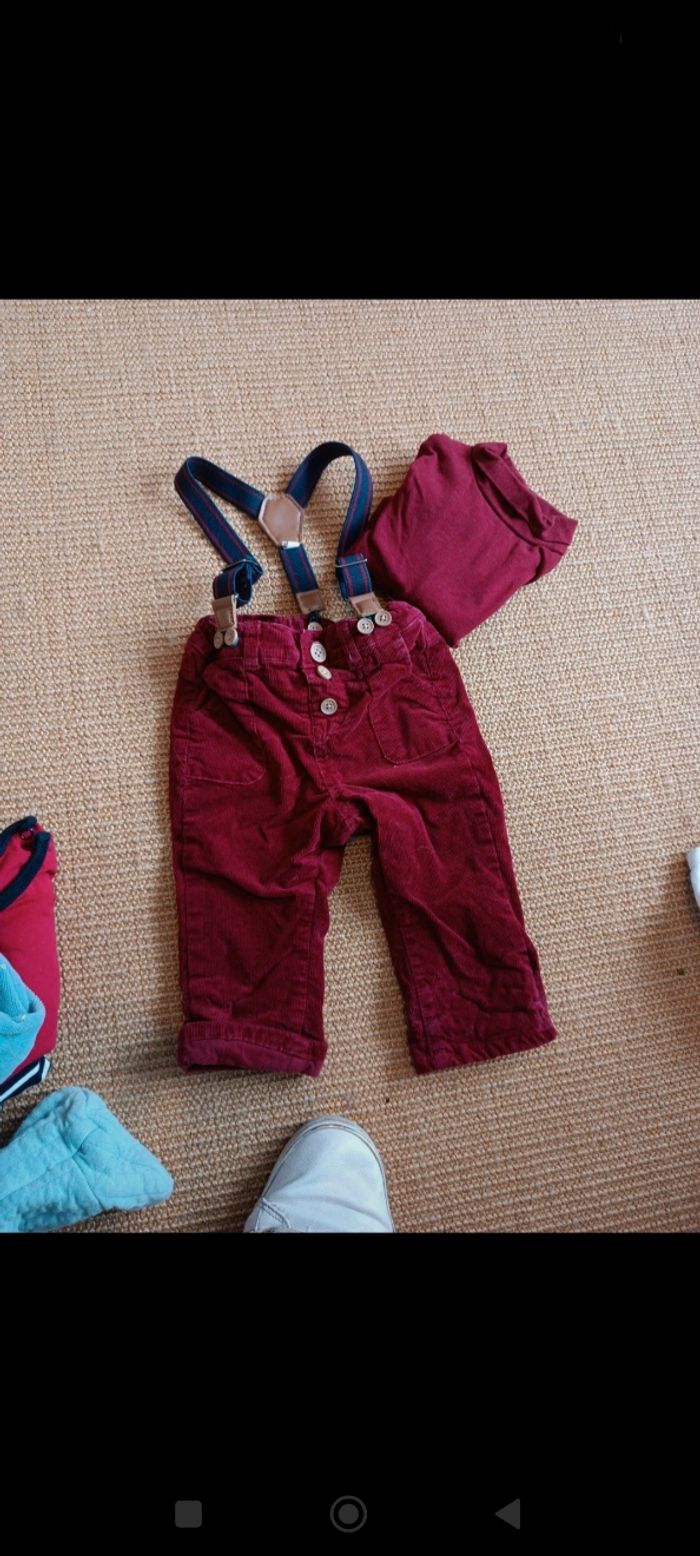 Ensemble pantalon bretelle haut 9mois tao neuf