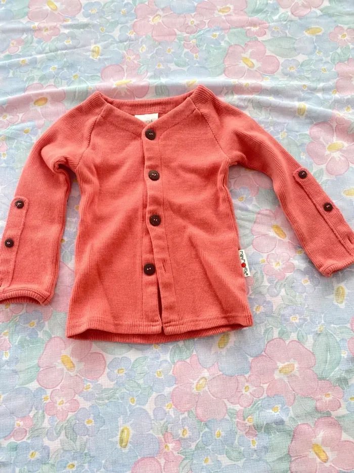Très beau gilet cardigan peach manymonths adventurer