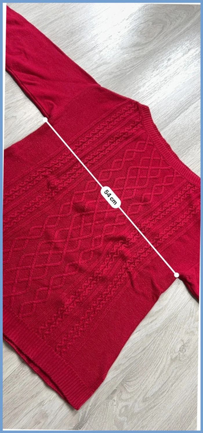 Pull femme torsadé Chaps Rouge Taille L - photo numéro 5