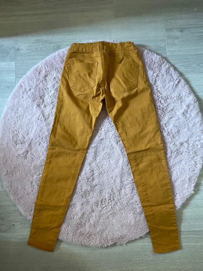 Pantalon slim femme moutarde - photo numéro 4