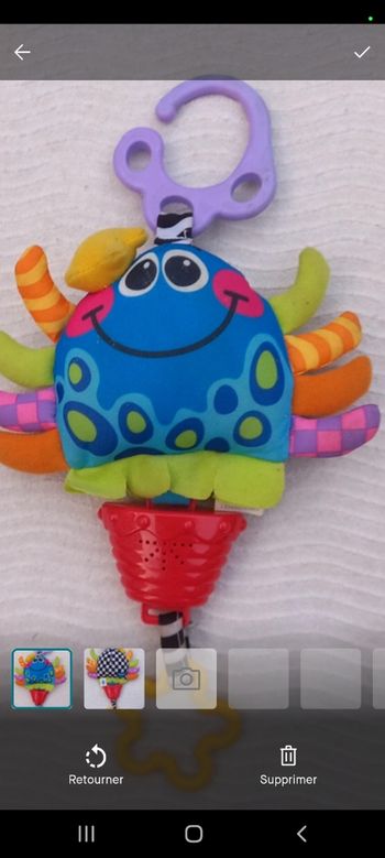 Crabe play gros  ' musical - anneau pour suspendre