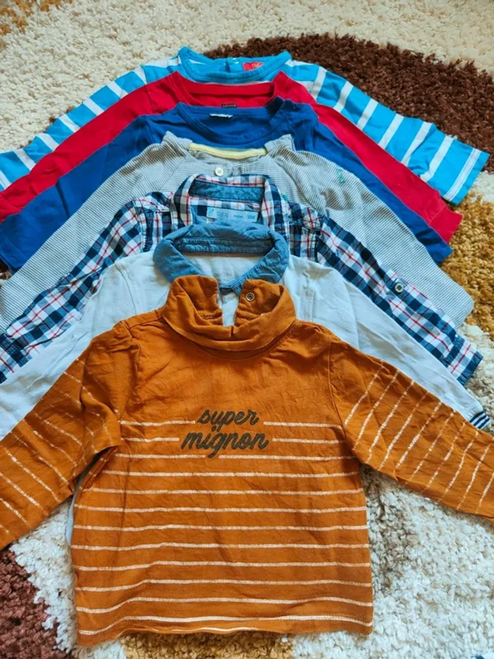 Lot 7 tee-shirts manches longues