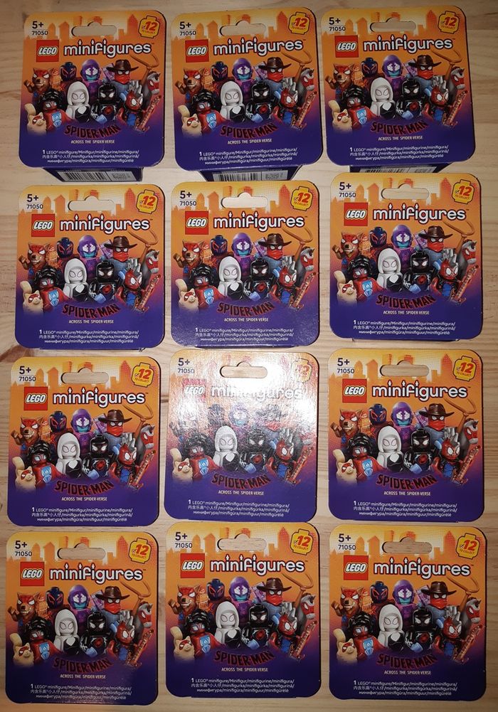 LEGO 71050 - Lot des 12 minifigurines Spider-Man : Across the Spider-Verse
