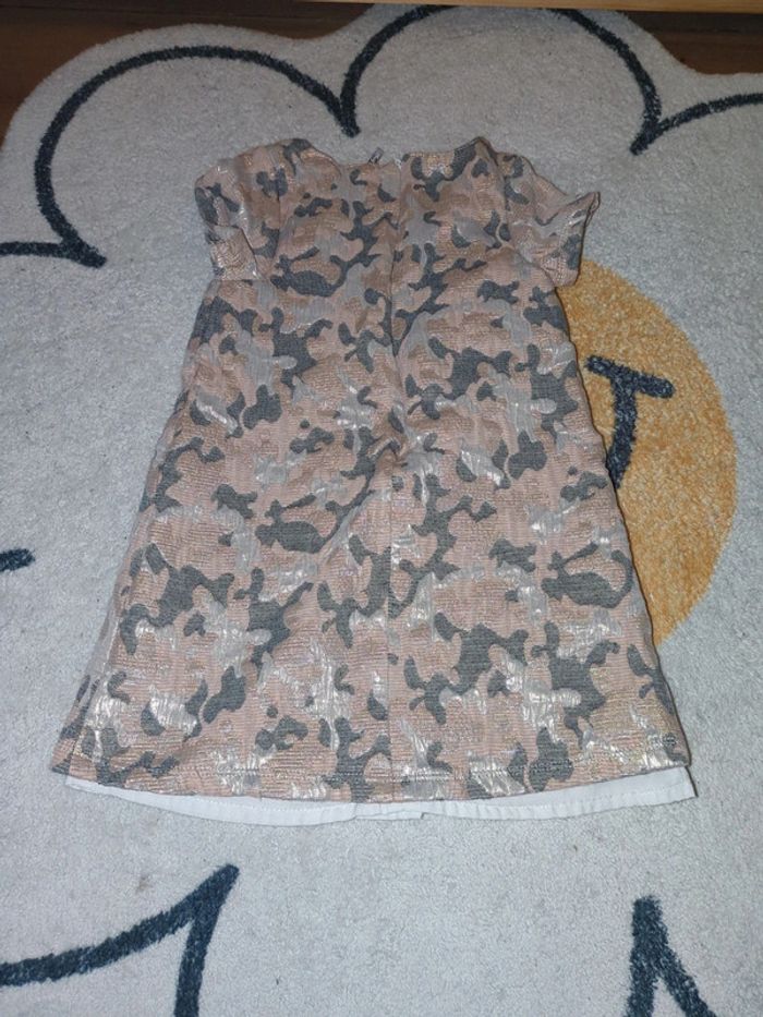 Superbe robe de soirée rose clair gris paillettes scintillantes 5 ans comme neuf - photo numéro 3