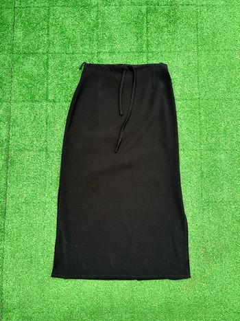 Jupe longue noire droite – fente côté, taille 38