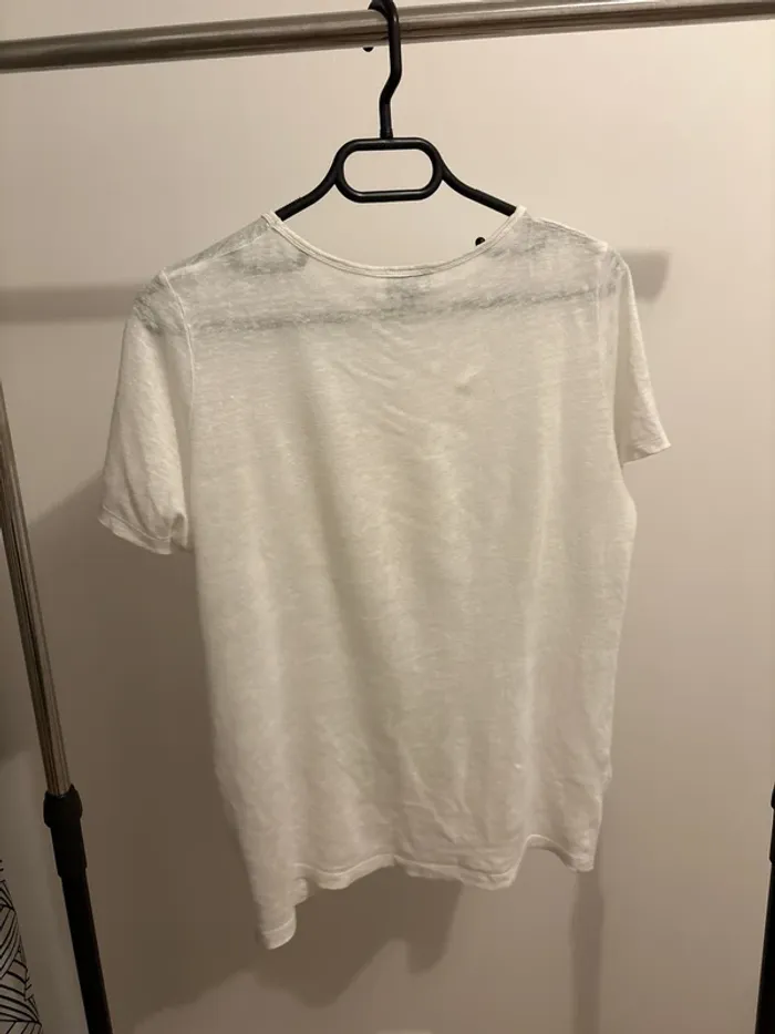 TEE shirt blanc coton fin - photo numéro 2